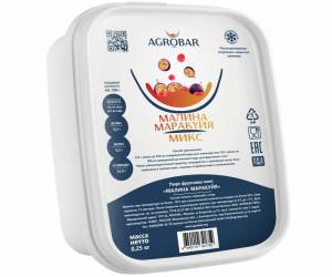 Пюре замороженное Agrobar Малина-Маракуйя 250 г 